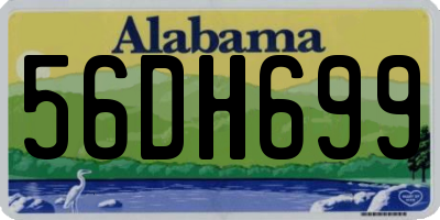 AL license plate 56DH699