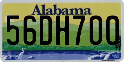 AL license plate 56DH700