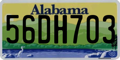 AL license plate 56DH703