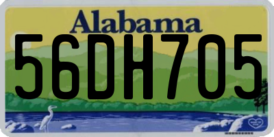 AL license plate 56DH705