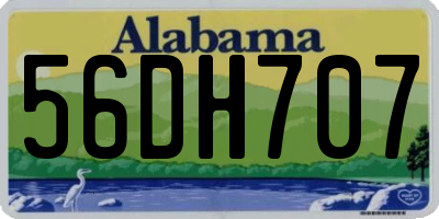 AL license plate 56DH707