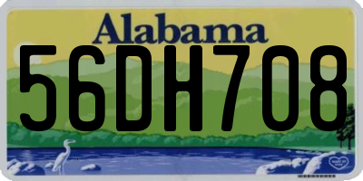 AL license plate 56DH708