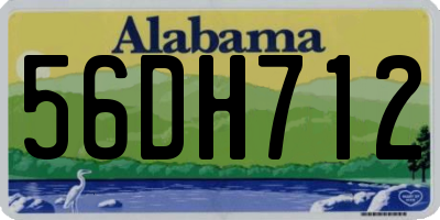 AL license plate 56DH712