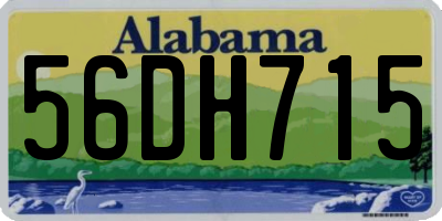 AL license plate 56DH715