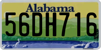 AL license plate 56DH716