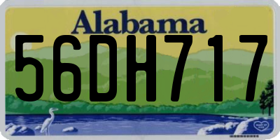 AL license plate 56DH717