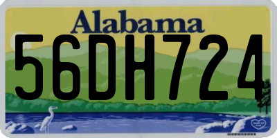 AL license plate 56DH724