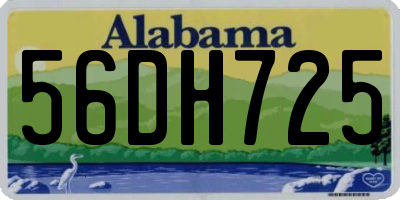 AL license plate 56DH725
