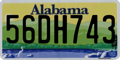 AL license plate 56DH743