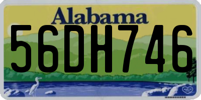 AL license plate 56DH746
