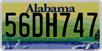 AL license plate 56DH747