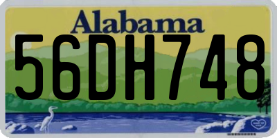 AL license plate 56DH748
