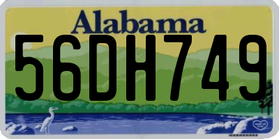 AL license plate 56DH749