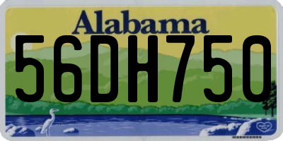 AL license plate 56DH750