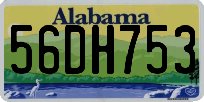AL license plate 56DH753