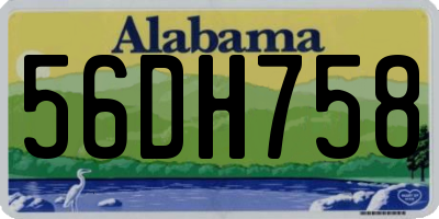 AL license plate 56DH758