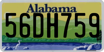 AL license plate 56DH759