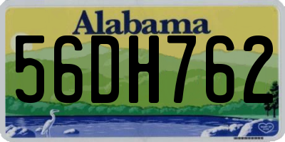 AL license plate 56DH762