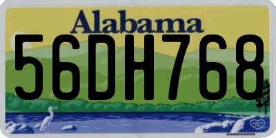 AL license plate 56DH768