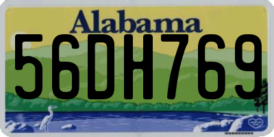 AL license plate 56DH769