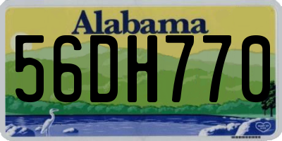 AL license plate 56DH770
