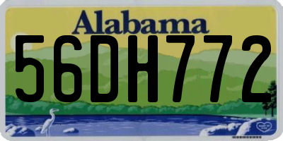 AL license plate 56DH772
