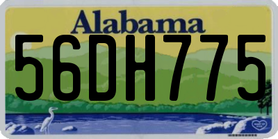 AL license plate 56DH775