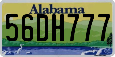 AL license plate 56DH777