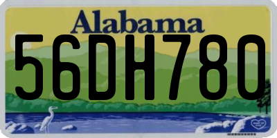 AL license plate 56DH780
