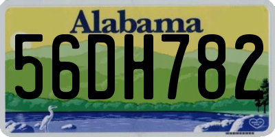 AL license plate 56DH782