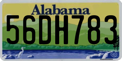 AL license plate 56DH783