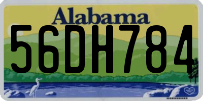 AL license plate 56DH784