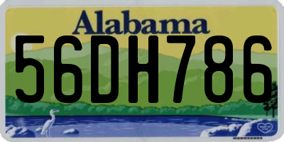 AL license plate 56DH786