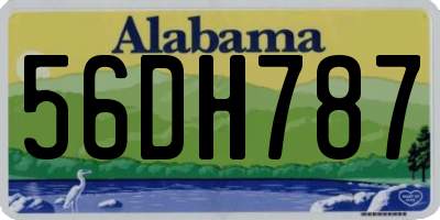 AL license plate 56DH787