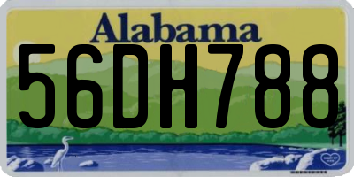 AL license plate 56DH788