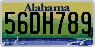 AL license plate 56DH789