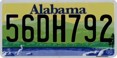 AL license plate 56DH792