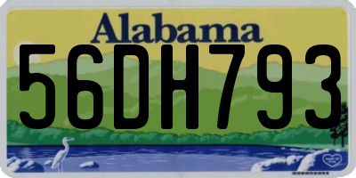 AL license plate 56DH793