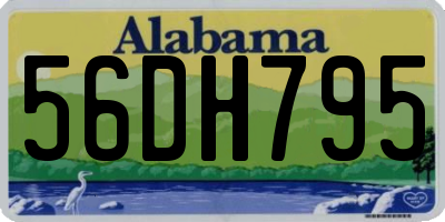 AL license plate 56DH795