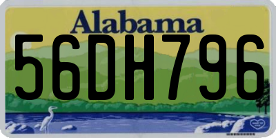 AL license plate 56DH796