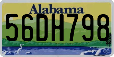 AL license plate 56DH798
