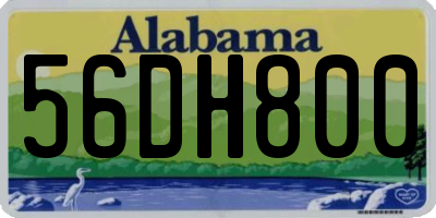 AL license plate 56DH800