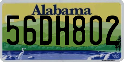 AL license plate 56DH802