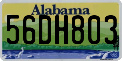 AL license plate 56DH803