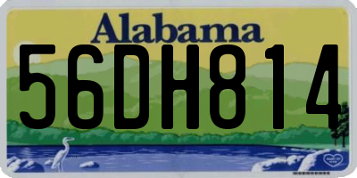 AL license plate 56DH814