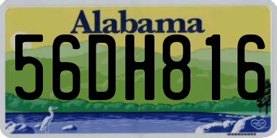 AL license plate 56DH816