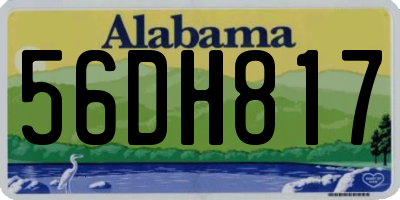 AL license plate 56DH817