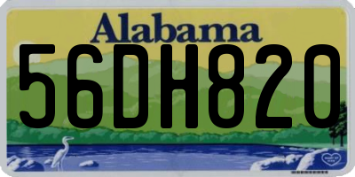 AL license plate 56DH820