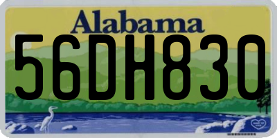 AL license plate 56DH830