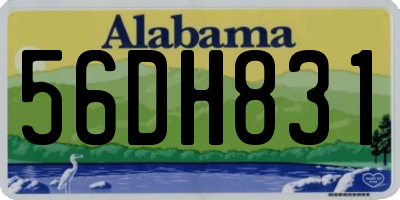 AL license plate 56DH831